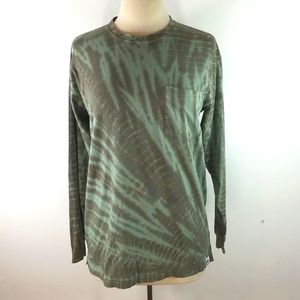 PINK Victoria's Secret Campus Long Sleeve Tee Shirt Green size XSmall